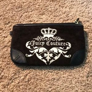 Authentic Juicy Couture black velour wristlet
